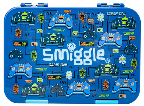 Smiggle Blue Video Game Bento Lunch Box