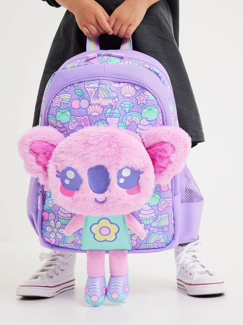 Smiggle Curious Lilac Junior Character Backpack 38cm