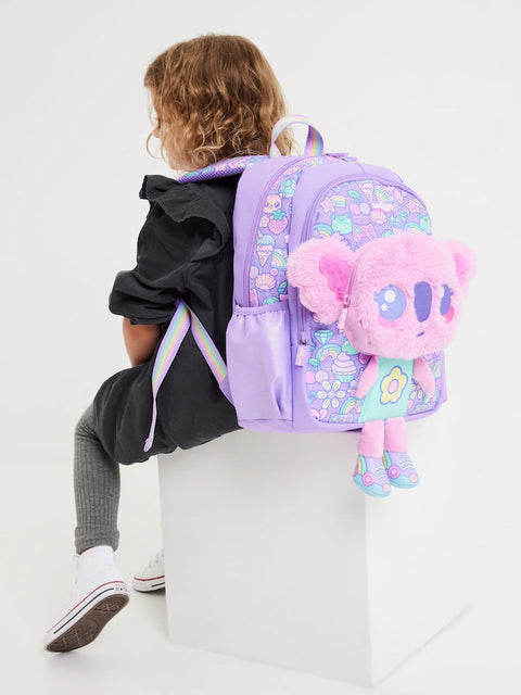 Smiggle Curious Lilac Junior Character Backpack 38cm