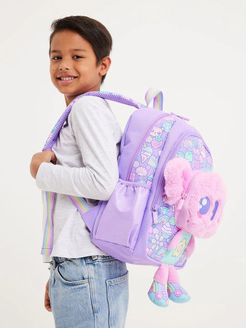 Smiggle Curious Lilac Junior Character Backpack 38cm