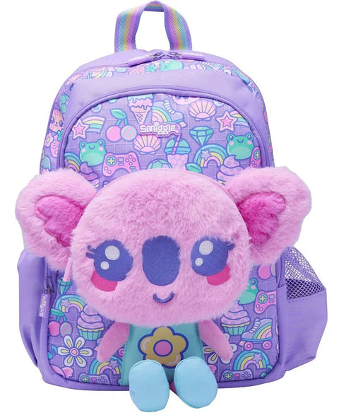 Smiggle Curious Lilac Junior Character Backpack 38cm School Set
