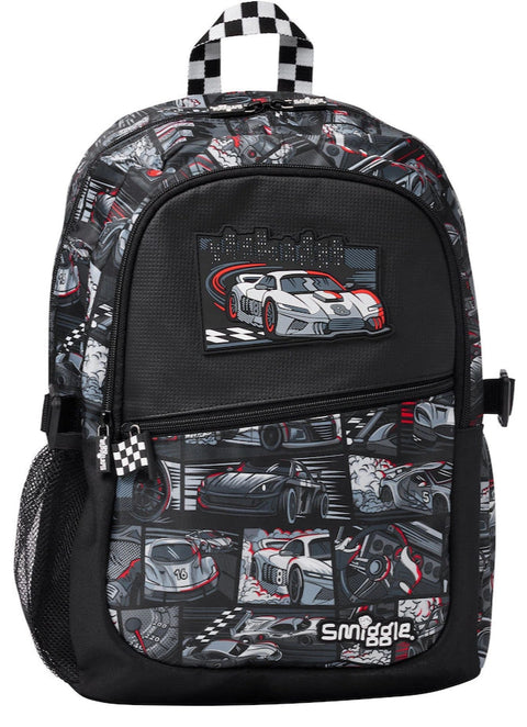 Smiggle Race Car Limitless Classic Attach Backpach 42cm