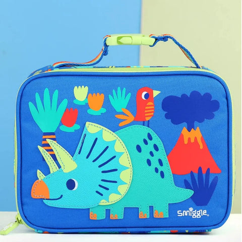 Smiggle Blue Dino Attach Lunch Bag