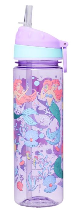 Smiggle Disney Princess Little Mermaid Drink Up Plastic Bottle 650ml