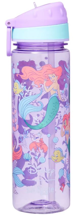 Smiggle Disney Princess Little Mermaid Drink Up Plastic Bottle 650ml