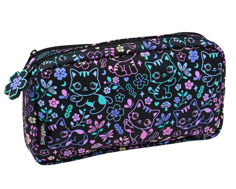 Smiggle Black Eclipse Classic Attach Backpack 42cm School Set