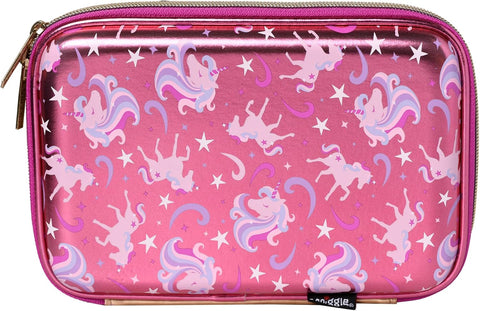 Smiggle Unicorn Gold Hardtop Pencil Case