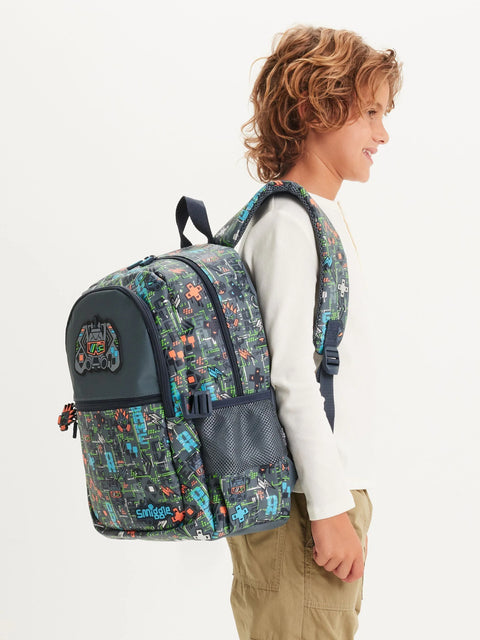 Smiggle Grey Trailblazer Classic Attach Backpack 42cm