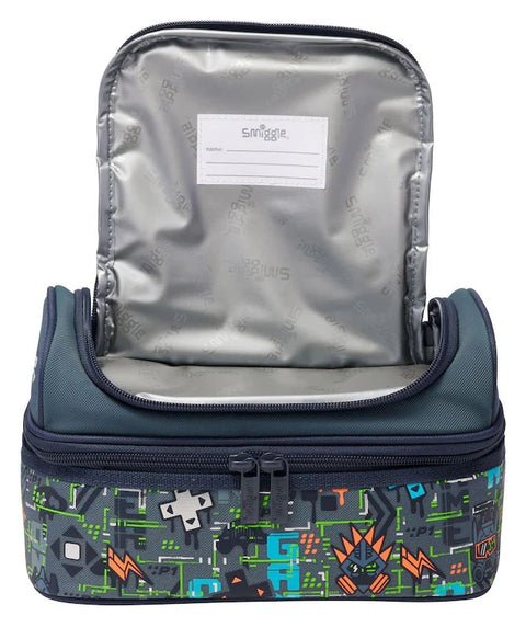 Smiggle Grey Trailblazer Double Decker Lunch Bag