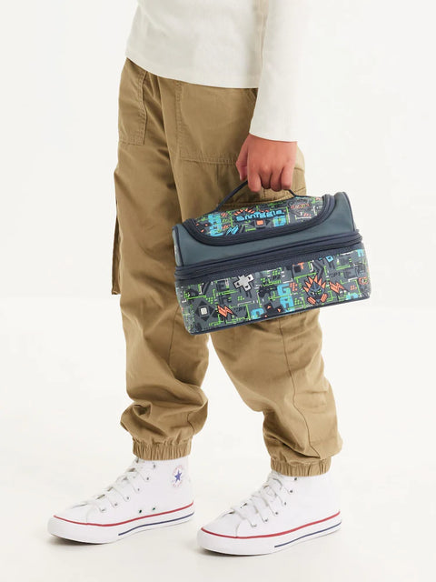 Smiggle Grey Trailblazer Double Decker Lunch Bag