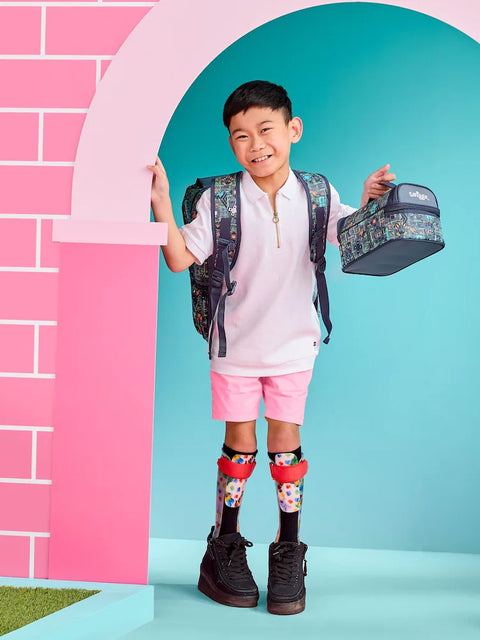 Smiggle Grey Trailblazer Double Decker Lunch Bag