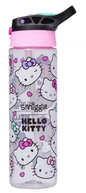 Smiggle Hello Kitty Plastic Flip Drink Bottle 650ml