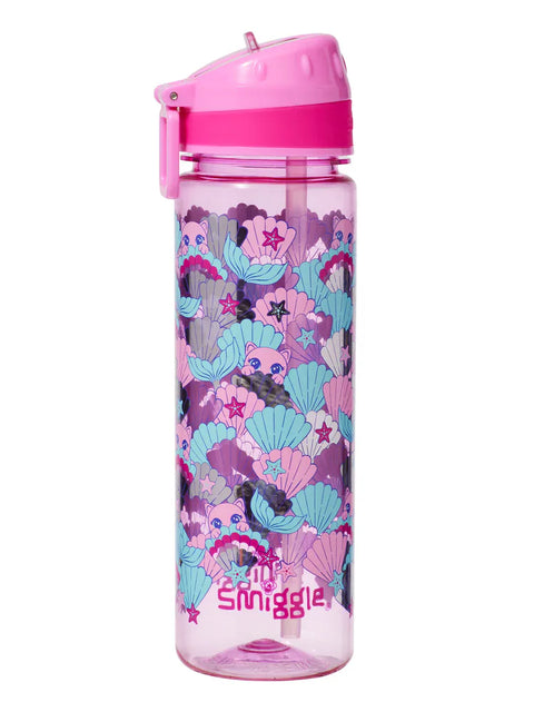 Smiggle Hi There Oblong Pur-Maid Drink Up Plastic Bottle 650ml