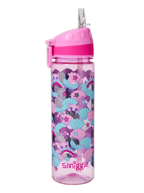 Smiggle Hi There Oblong Pur-Maid Drink Up Plastic Bottle 650ml