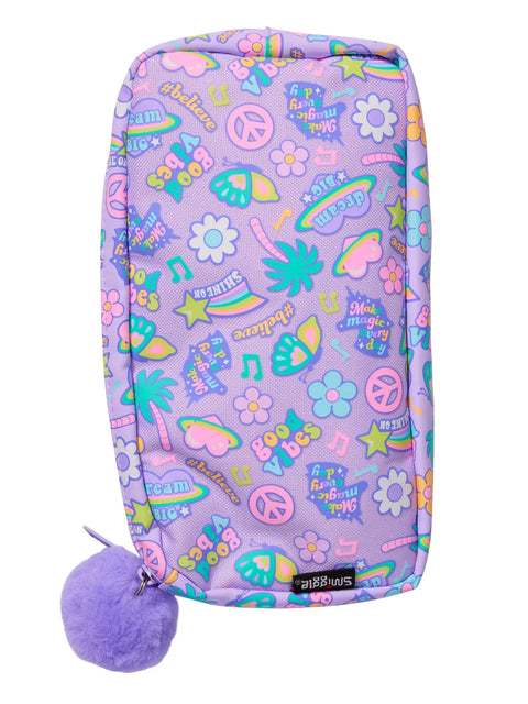 Smiggle Lilac All Stars Pocket Character Pencil Case