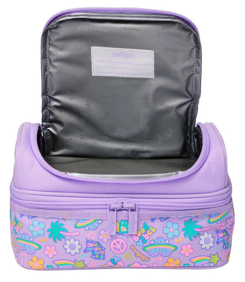 Smiggle Lilac All Stars Double Decker Lunch Bag