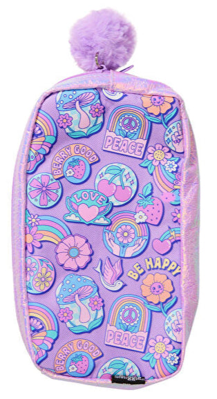 Smiggle Limitless Lilac Butterfly Print Pencil Case