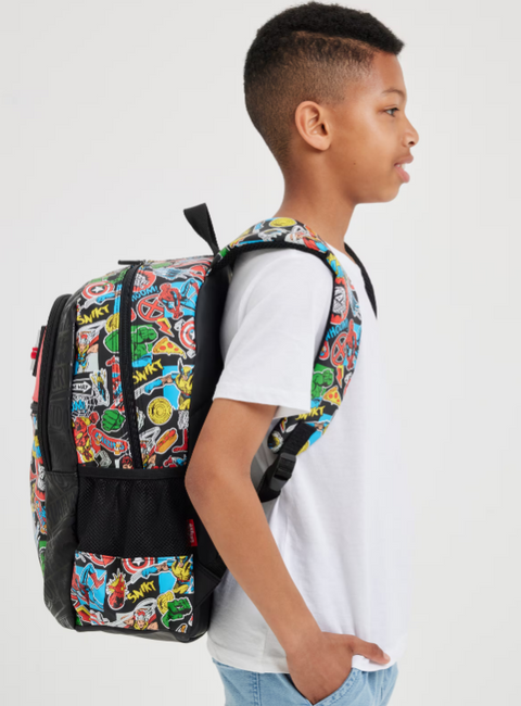 Smiggle Black Marvel Comics Classic Backpack 42cm