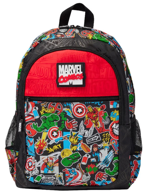 Smiggle Black Marvel Comics Classic Backpack 42cm School Set