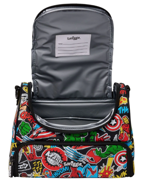 Smiggle Marvel Comics Double Decker Lunch Bag With Straps