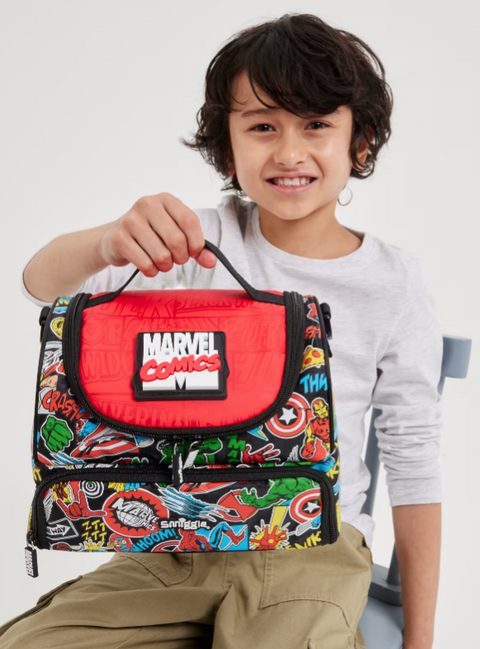 Smiggle Marvel Comics Double Decker Lunch Bag With Straps