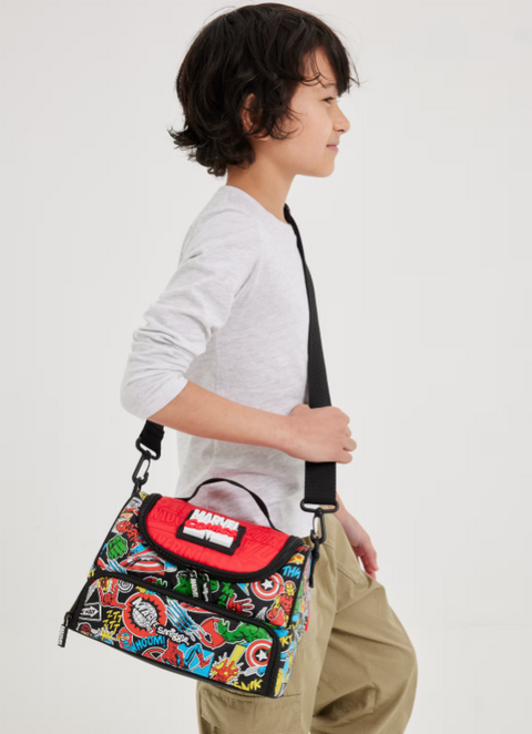 Smiggle Marvel Comics Double Decker Lunch Bag With Straps