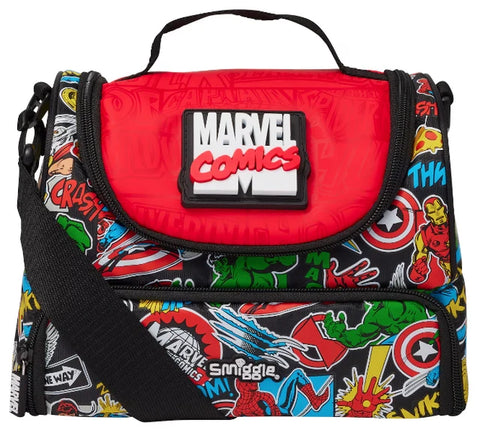 Smiggle Black Marvel Comics Classic Backpack 42cm School Set