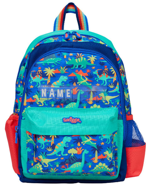 Smiggle Movin' Id Dinosaur Junior Backpack 36cm