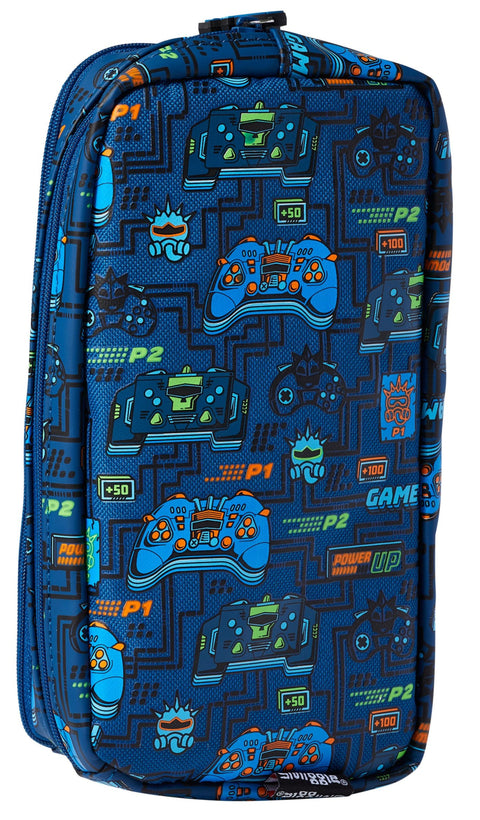 Smiggle Navy Game On Pocket Character Pencil Case