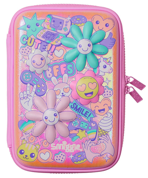 Smiggle Pink Epic Adventures Hardtop Pencil Case