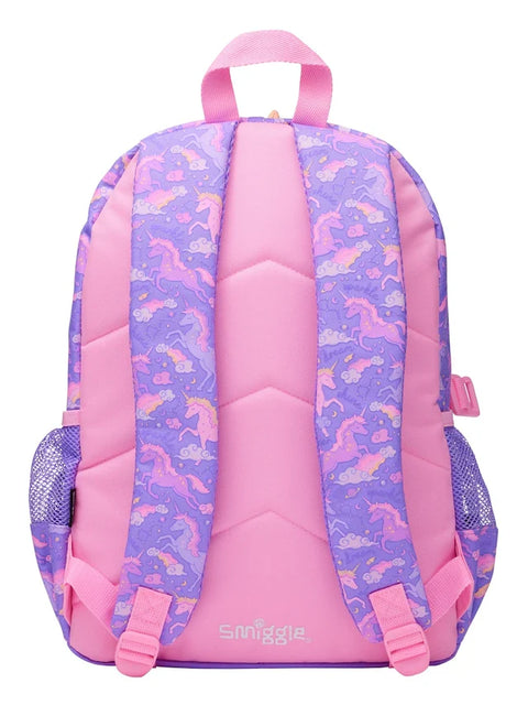 Smiggle Purple Eclipse Classic Attach Backpack 42cm School Set
