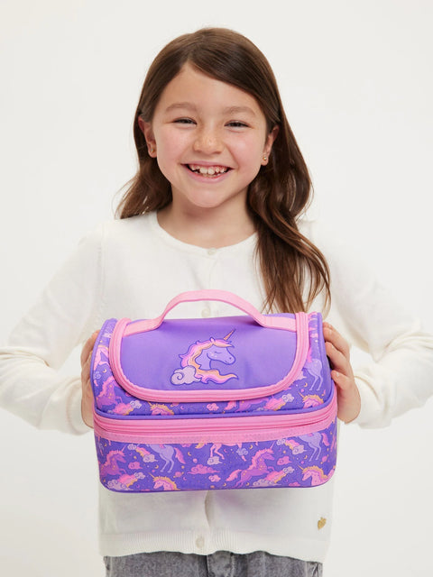 Smiggle Purple Eclipse Double Decker Lunch Bag