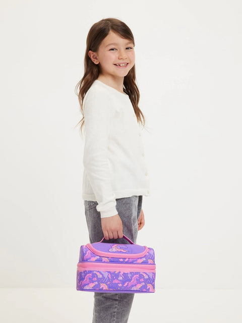 Smiggle Purple Eclipse Double Decker Lunch Bag
