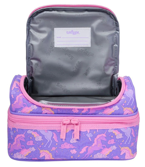 Smiggle Purple Eclipse Double Decker Lunch Bag