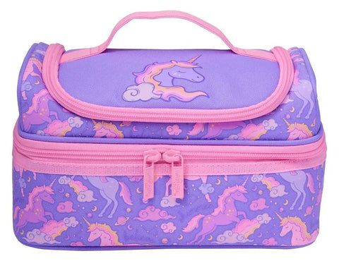 Smiggle Purple Eclipse Classic Attach Backpack 42cm School Set