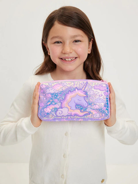 Smiggle Purple Eclipse Pocket Character Pencil Case