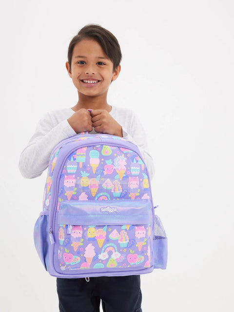 Smiggle Purple Happy Tales Junior Id Backpack 36cm
