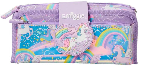 Smiggle Purple Unicorn Utility Pencil Case