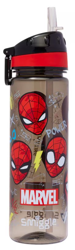 Smiggle Spider-Man Drink Up Plastic Drink Bottle 650ml
