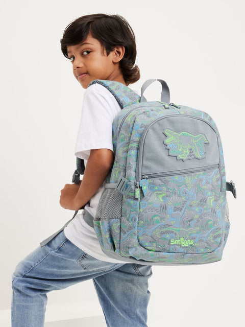 Smiggle Super Charge Dinosaur Classic Attachable Backpack 42cm