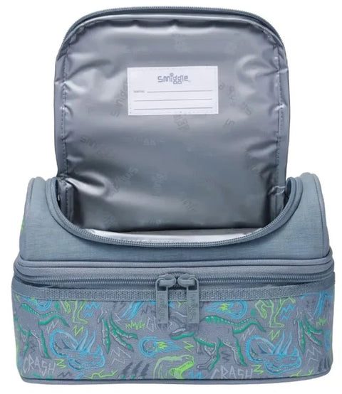 Smiggle Super Charge Dinosaur Classic Attachable Backpack 42cm School Set