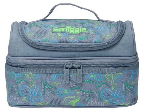 Smiggle Super Charge Dinosaur Classic Attachable Backpack 42cm School Set