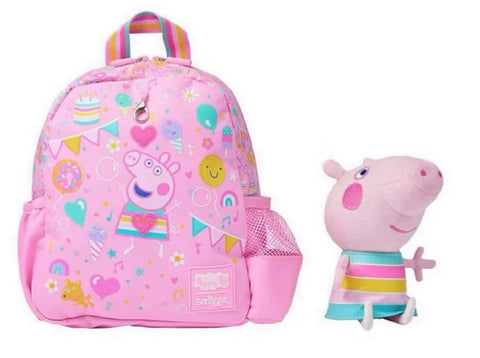 Smiggle Peppa Pig Teeny Tiny Backpack With Detachable Plush 26cm