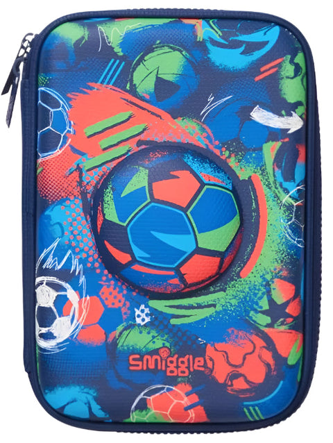 Smiggle Blue Limitless Football Classic Attach Backpack 42cm School Set
