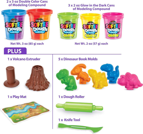 Softee Dough Dino Glow Dough