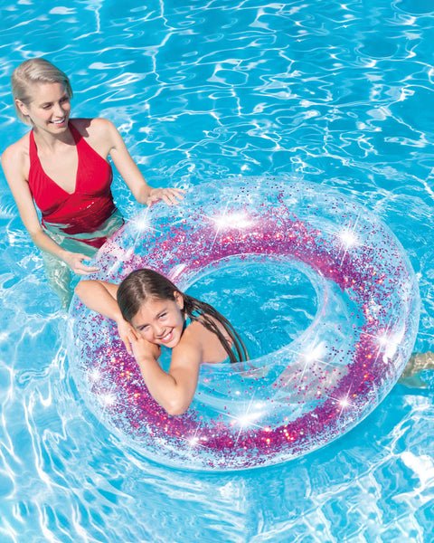 Sparkling Glitter Inflatable Pool Swim Tubes