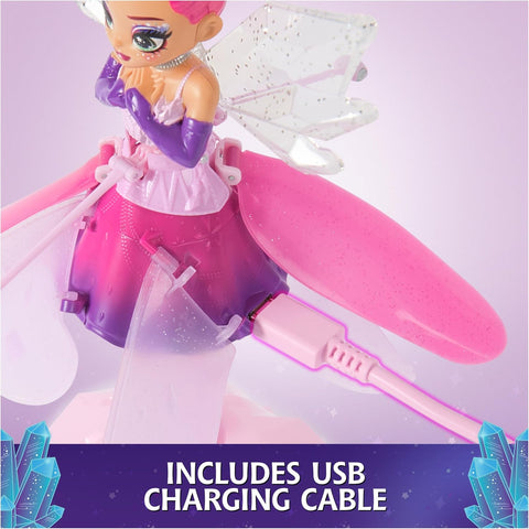 Hatchimals Crystal Flyers Magical Flying Toy Doll with Crystal Wings