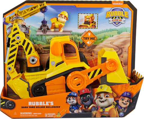 Rubble & Crew Bark Yard Deluxe Bulldozer Construction Truck Toy with Lights & Sounds