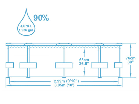 Steel Pro Above Ground Pool Pool 305x76cm