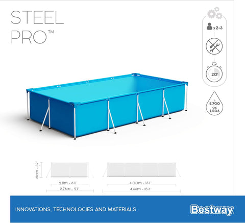 Steel Pro Above Ground Pool 400x211x81cm